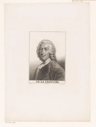 Portret van Pierre-Claude Nivelle de La Chaussée