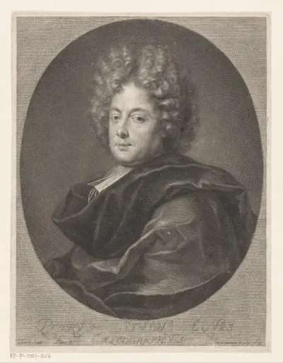 Portret van Pierre (I) Simon in ovaal