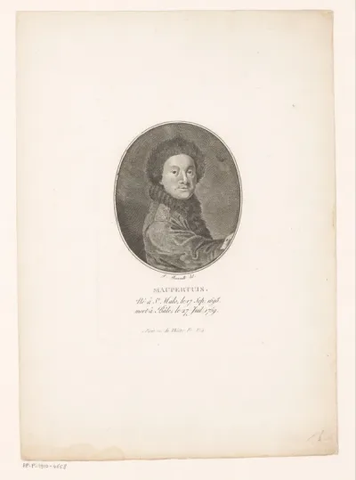 Portret van Pierre Louis Maupertuis