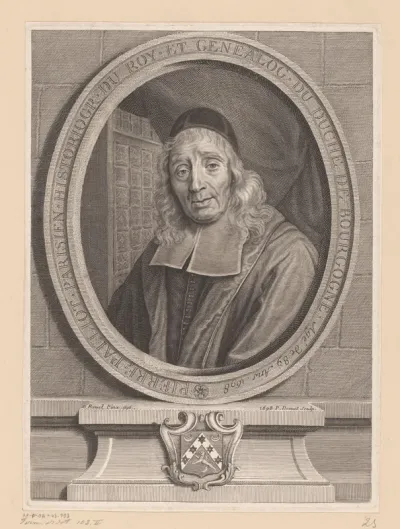 Portret van Pierre Palliot op 89-jarige leeftijd