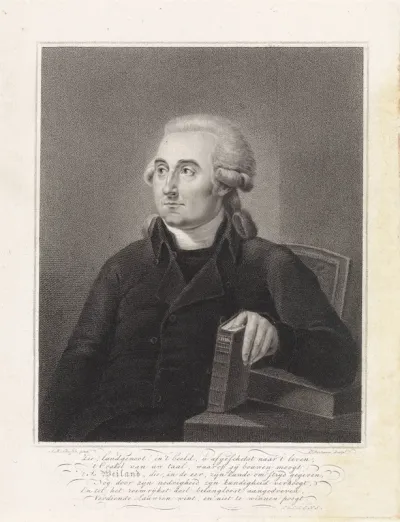 Portret van Pieter Weiland, taalkundige en remonstrants predikant