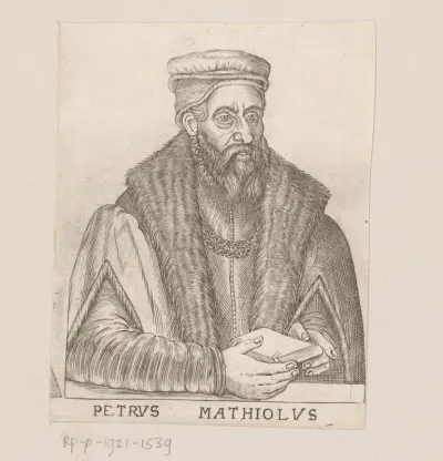 Portret van Pietro Andrea Mattioli