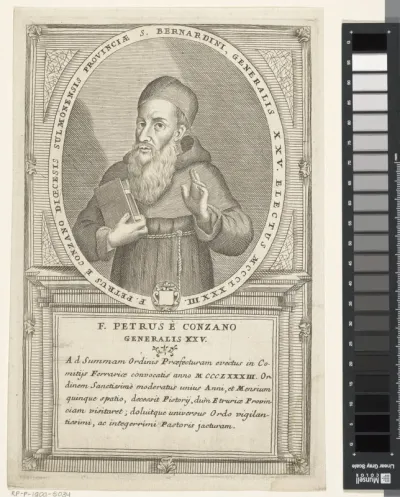 Portret van Pietro da Conzano, 25ste Minister Generaal van de franciscaner orde