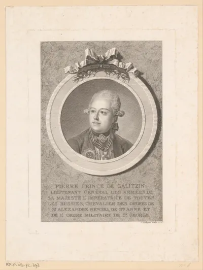 Portret van Piotr Michaylovitsj Golitsyn