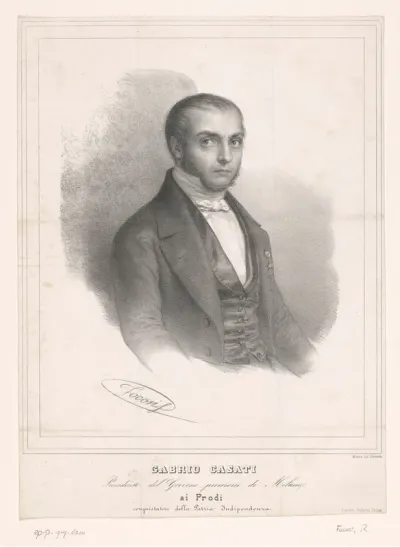 Portret van politicus Gabrio Casati
