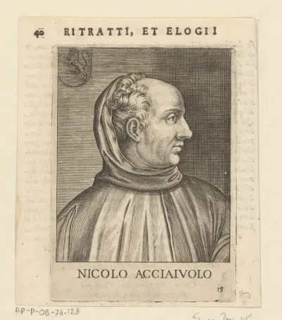 Portret van politicus Niccolo Acciaiuoli