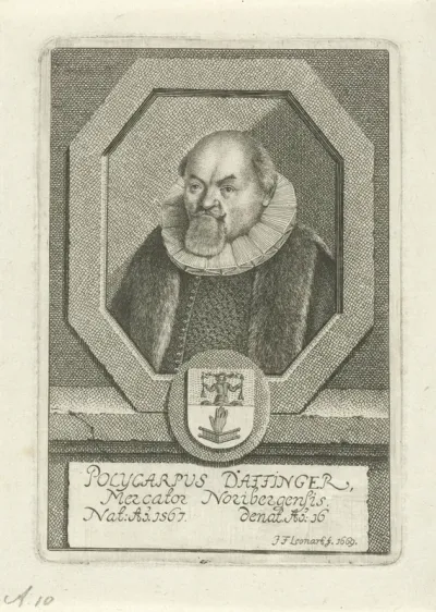 Portret van Polycarpus Daffinger