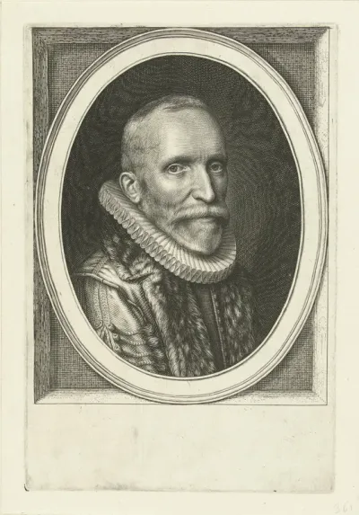 Portret van predikant Arnold Cornelisz. Crusius op 58-jarige leeftijd