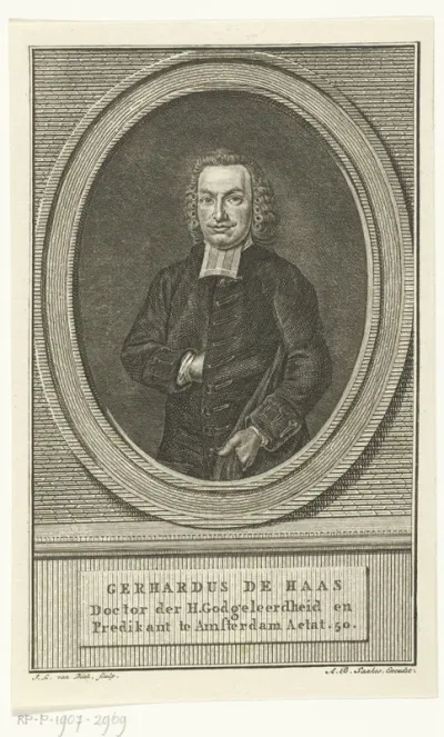 Portret van predikant Gerardus de Haas