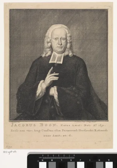 Portret van predikant Jacobus Boon
