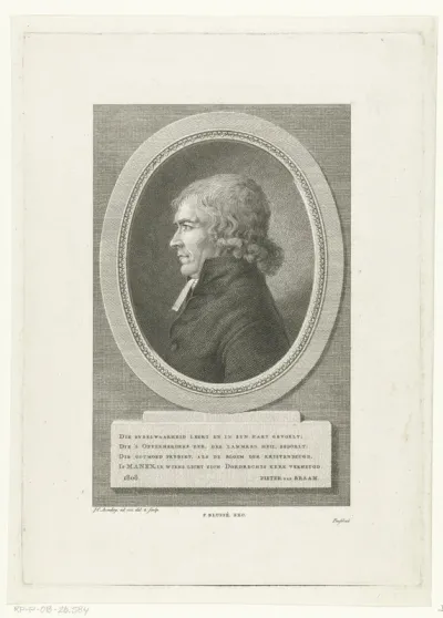 Portret van predikant Willem Christiaan van Manen