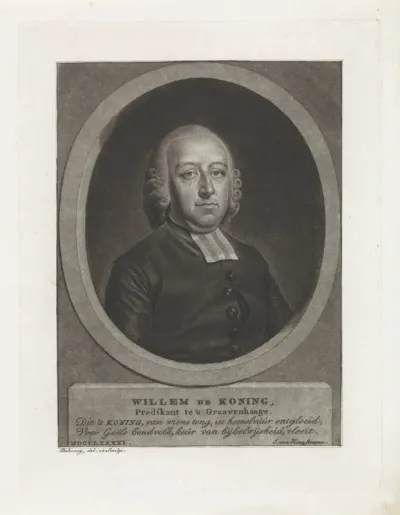 Portret van predikant Willem de Koning