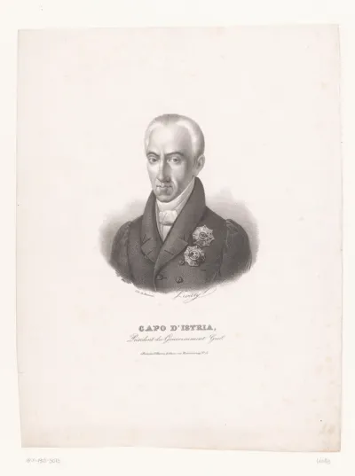 Portret van president Ioannis Kapodistrias