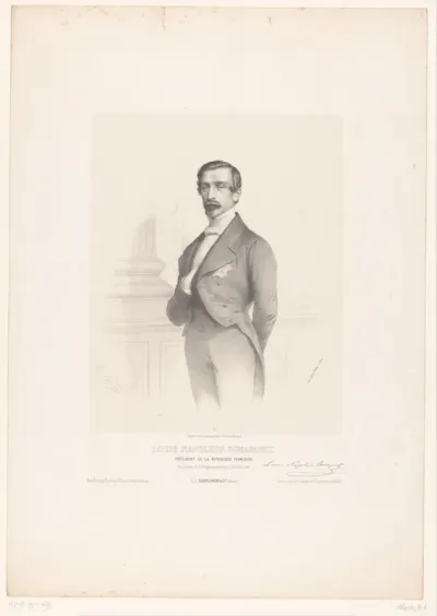 Portret van president Napoleon Bonaparte III