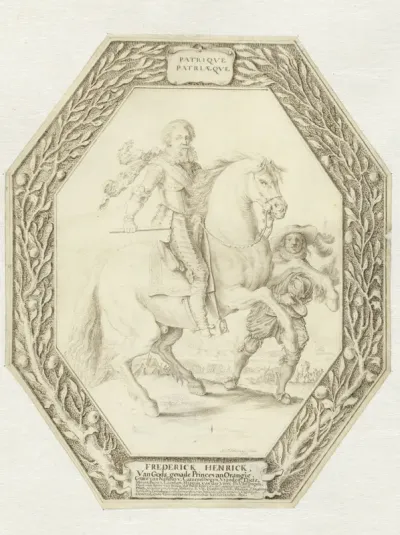 Portret van Prins Frederik Hendrik, te paard
