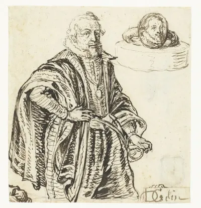 Portret van Prins Maurits en een ring met zijn beeltenis
