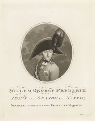 Portret van prins Willem George Frederik van Oranje-Nassau