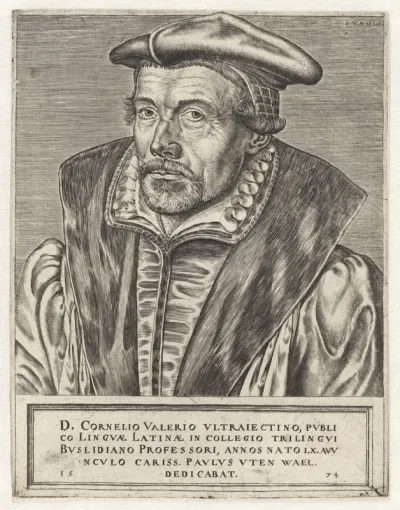 Portret van professor Cornelis Valerius