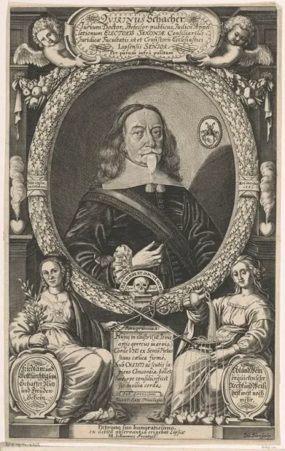 Portret van Quirinus Schacher op 63-jarige leeftijd
