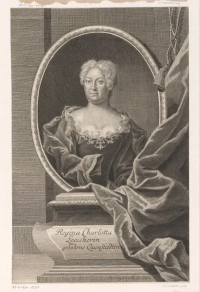 Portret van Regina Charlotta Loescher
