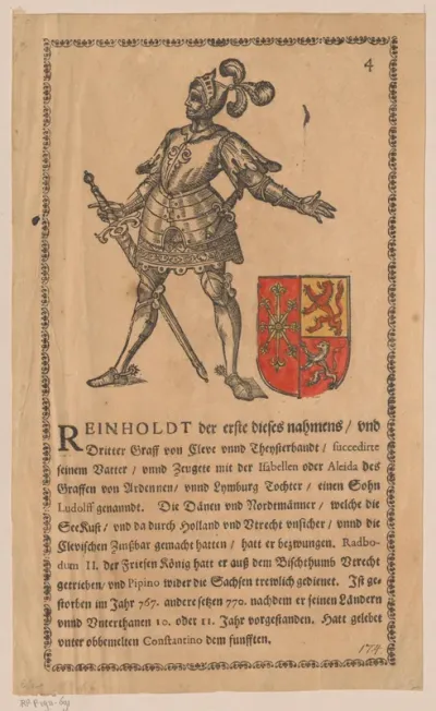 Portret van Reinhold I, graaf van Kleef en Teisterbant