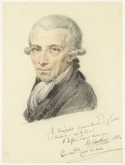 Portret van Reinier Vinkeles I op 72-jarige leeftijd