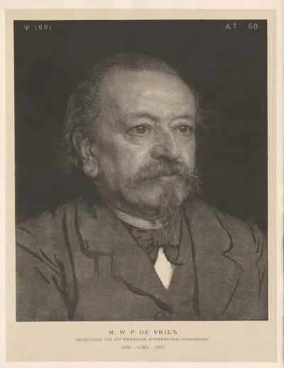 Portret van Reinier Willem Petrus de Vries op 60-jarige leeftijd