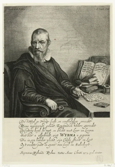 Portret van Reinier Wybrands Wybma, doopsgezind predikant