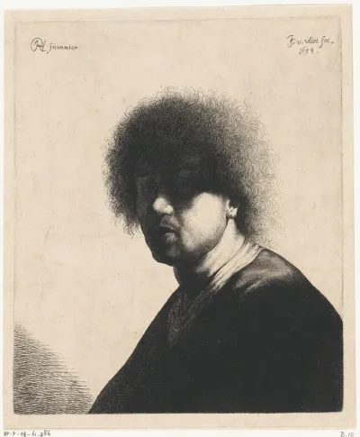 Portret van Rembrandt op jeugdige leeftijd