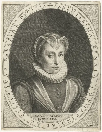 Portret van Renata van Lotharingen