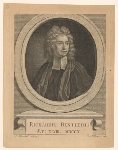 Portret van Richard Bentley op 48-jarige leeftijd