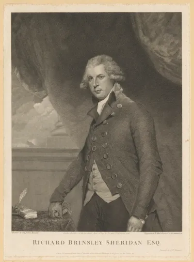 Portret van Richard Brinsley Sheridan