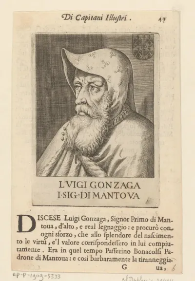 Portret van rijksvoogd Ludovico Gonzaga I