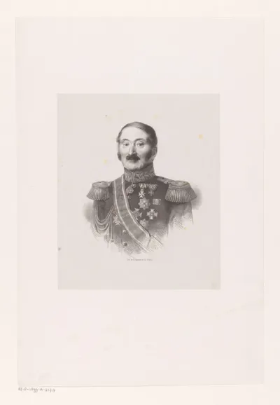 Portret van Rijnholt Antony Klerck in militair kostuum