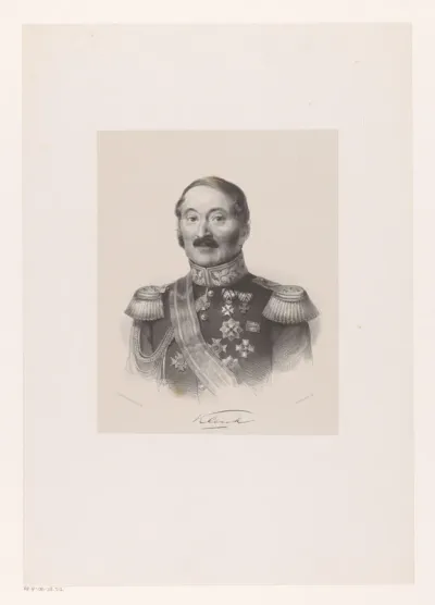 Portret van Rijnholt Antony Klerck in militair kostuum