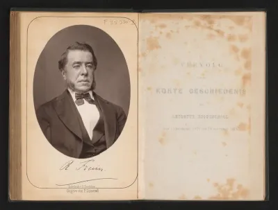 Portret van Robert Fruin, hoogleraar wijsbegeerte en letteren