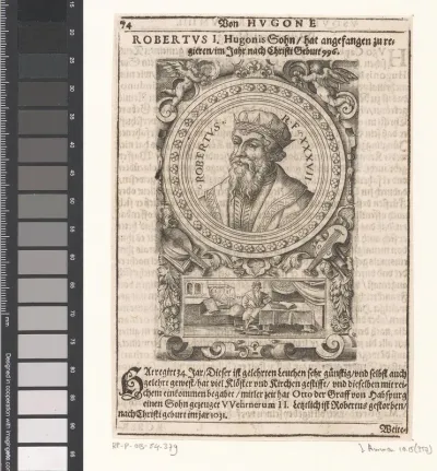 Portret van Robert II de Vrome, koning van Frankrijk