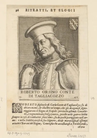 Portret van Roberto Orsino, graaf van Tagliacozzo