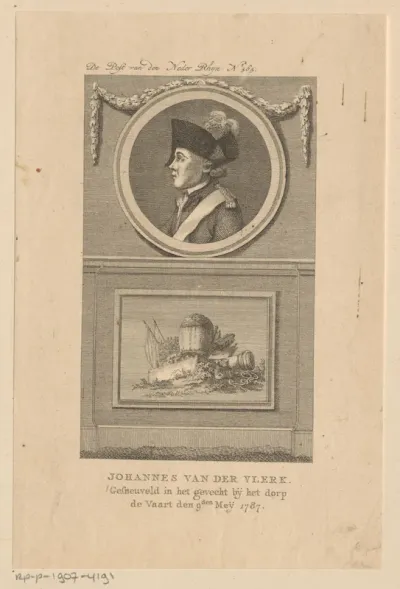 Portret van Robertus van der Vlerk en het vuurgevecht bij Vreeswijk