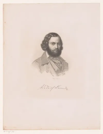 Portret van Roderich Benedix