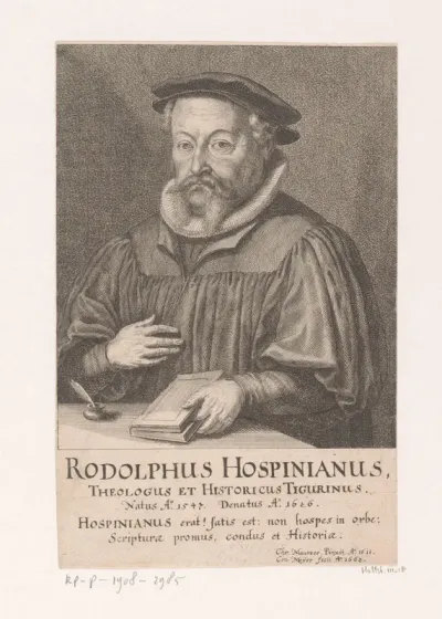 Portret van Rodolphus Hospinianus