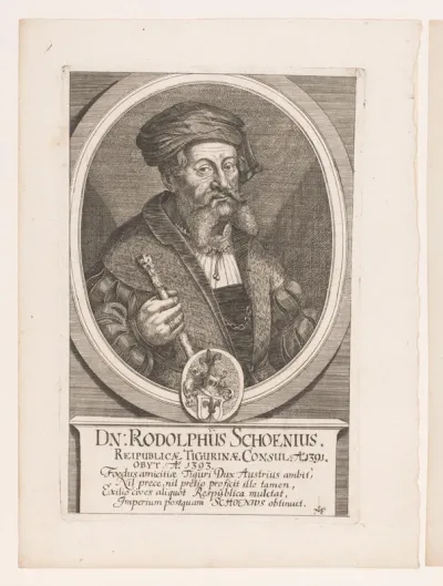 Portret van Rodolphus Schoenius