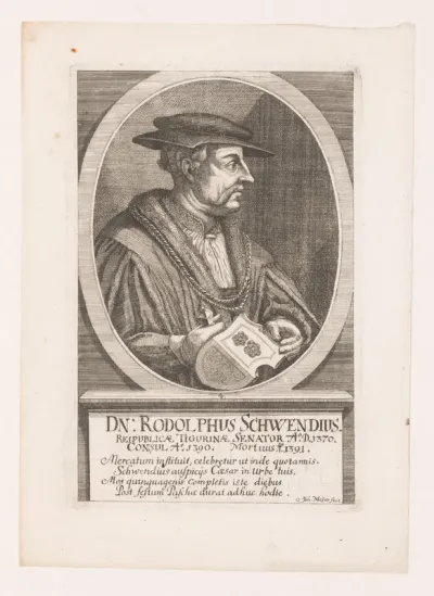 Portret van Rodolphus Schwend