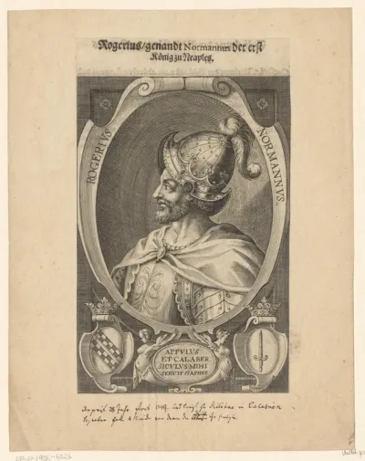 Portret van Rogier II van Sicilië, koning van Napels
