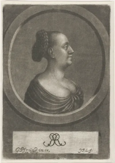 Portret van Rosina Ritter in profiel