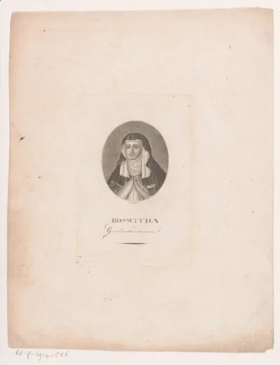 Portret van Roswitha van Gandersheim