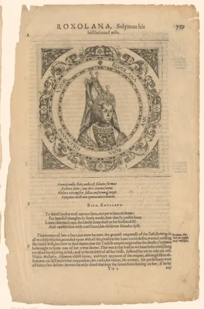 Portret van Roxelana, echtgenote van Süleyman de Grote