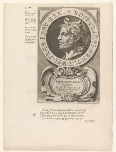 Portret van Rudolf I, koning van West-Francië