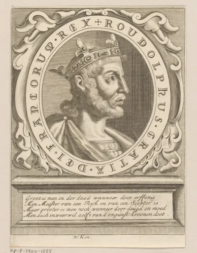 Portret van Rudolf I, koning van West-Francië