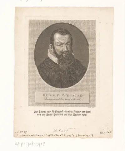 Portret van Rudolph Wetstein